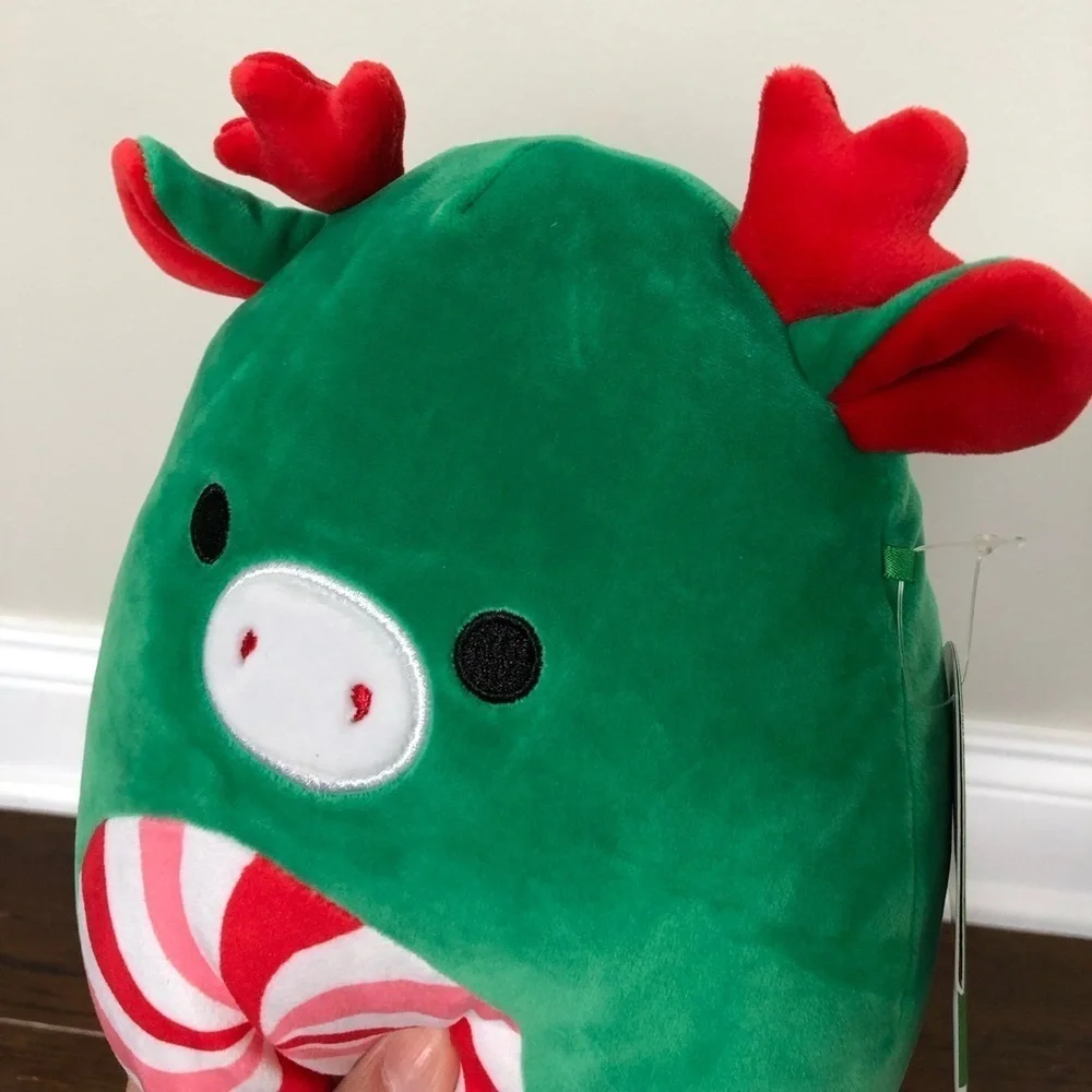 *NWT* Squishmallows Holiday 8” Zumir the Peppermint Moose Red/Green Plush Toy